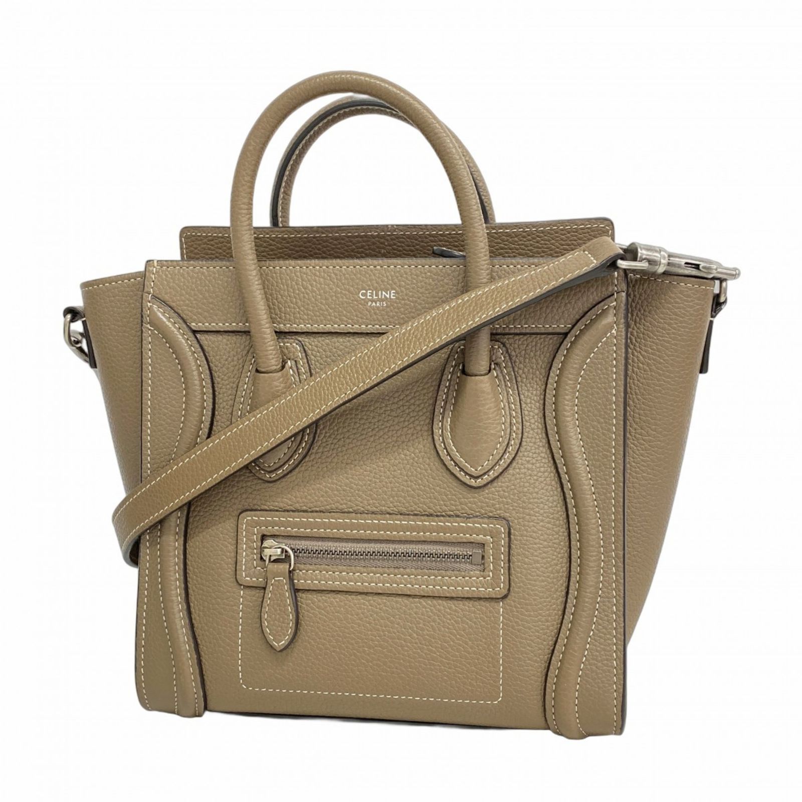 ☆美品☆ CELINE セリーヌ　ラゲージ　レザー　ハンドバッグ CELINE セリーヌ ラゲージ マイクロショッパー ハンドバッグ
