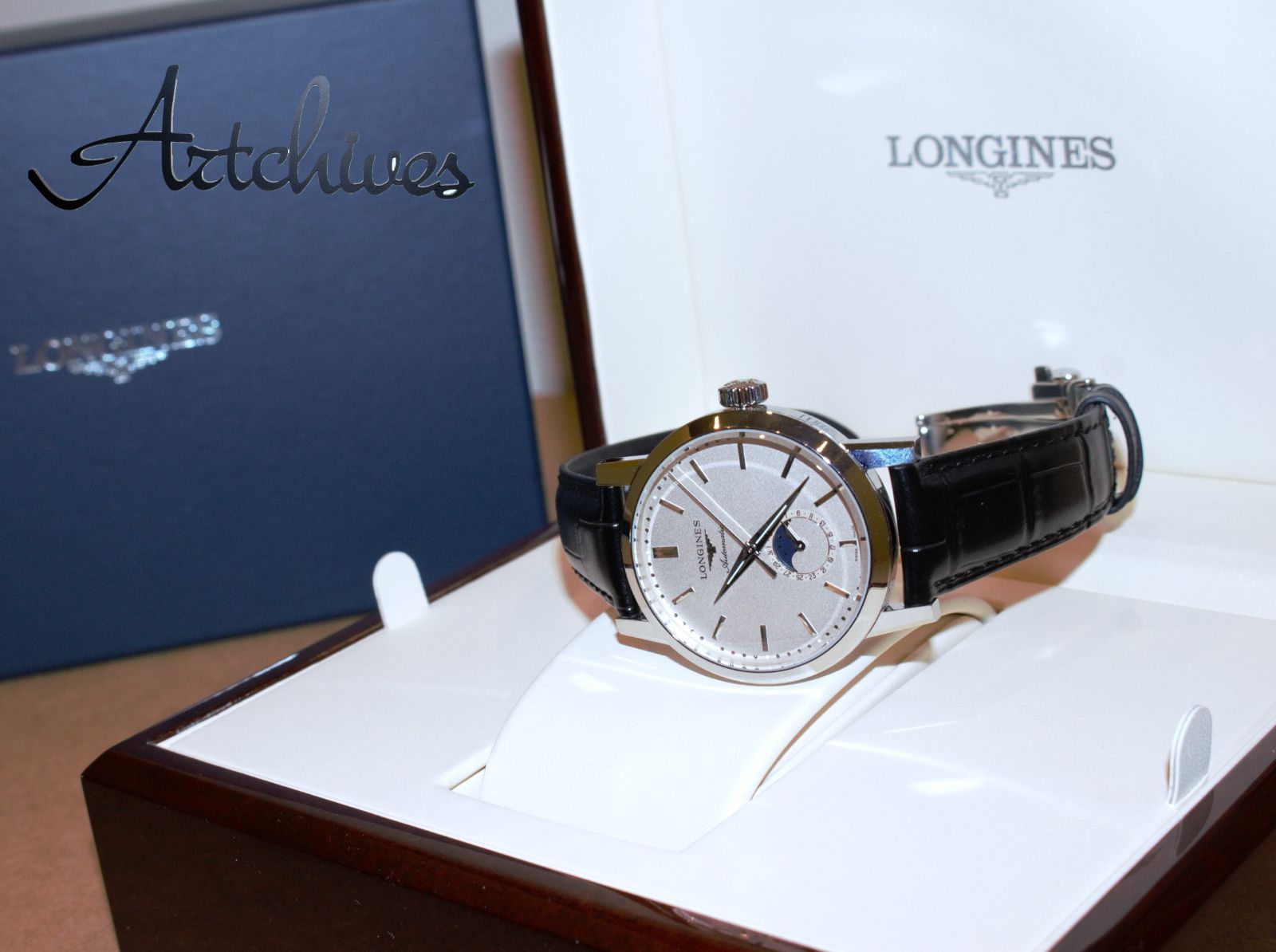 VRW-1049 時計 LONGINES ロンジン L4.826.4 ヘリテージ W文字盤 メンズ 自動巻き 腕時計 稼動品
