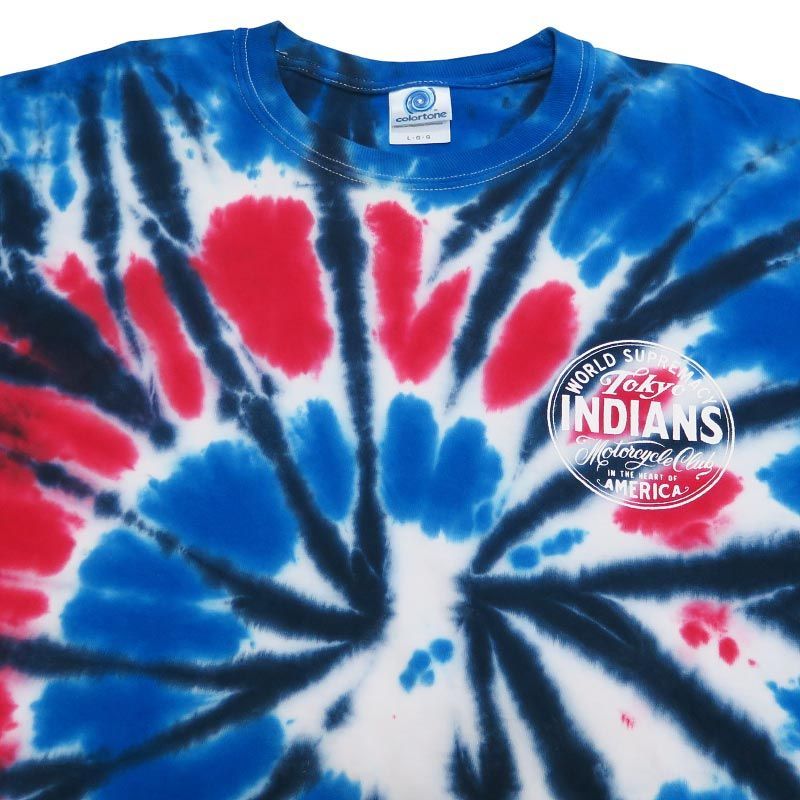 希少　レアカラー　東京インディアンズ　Lサイズ TOKYO INDIANS MC 東京インディアンズ モーターサイクル TIE DYE LONG