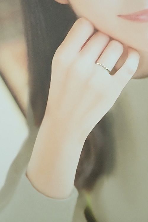 AHKAH K18 ダイヤモンド ピンキー リング