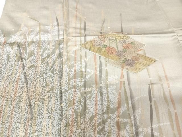 中国三大刺繍　スワトウ刺繍　総刺繍　訪問着　暈し染め　正絹　逸品　汕頭刺繍　付下 平和屋着物□訪問着 中国三大刺繍 スワトウ刺繍 汕頭刺繍 総刺繍