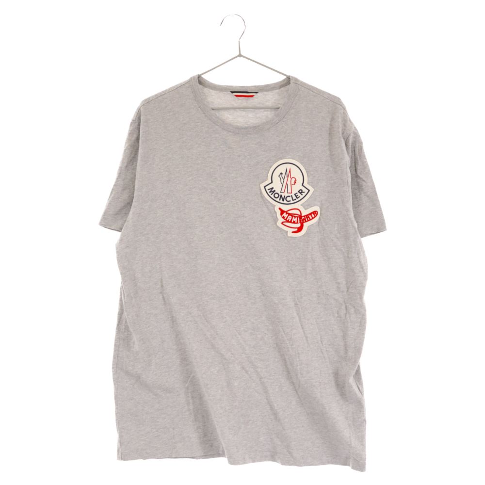 MONCLER (モンクレール) 20SS MAMIWATA マミワタ ロゴパッチ 半袖Tシャツカットソー グレー F10928C71200  8390T - メルカリ