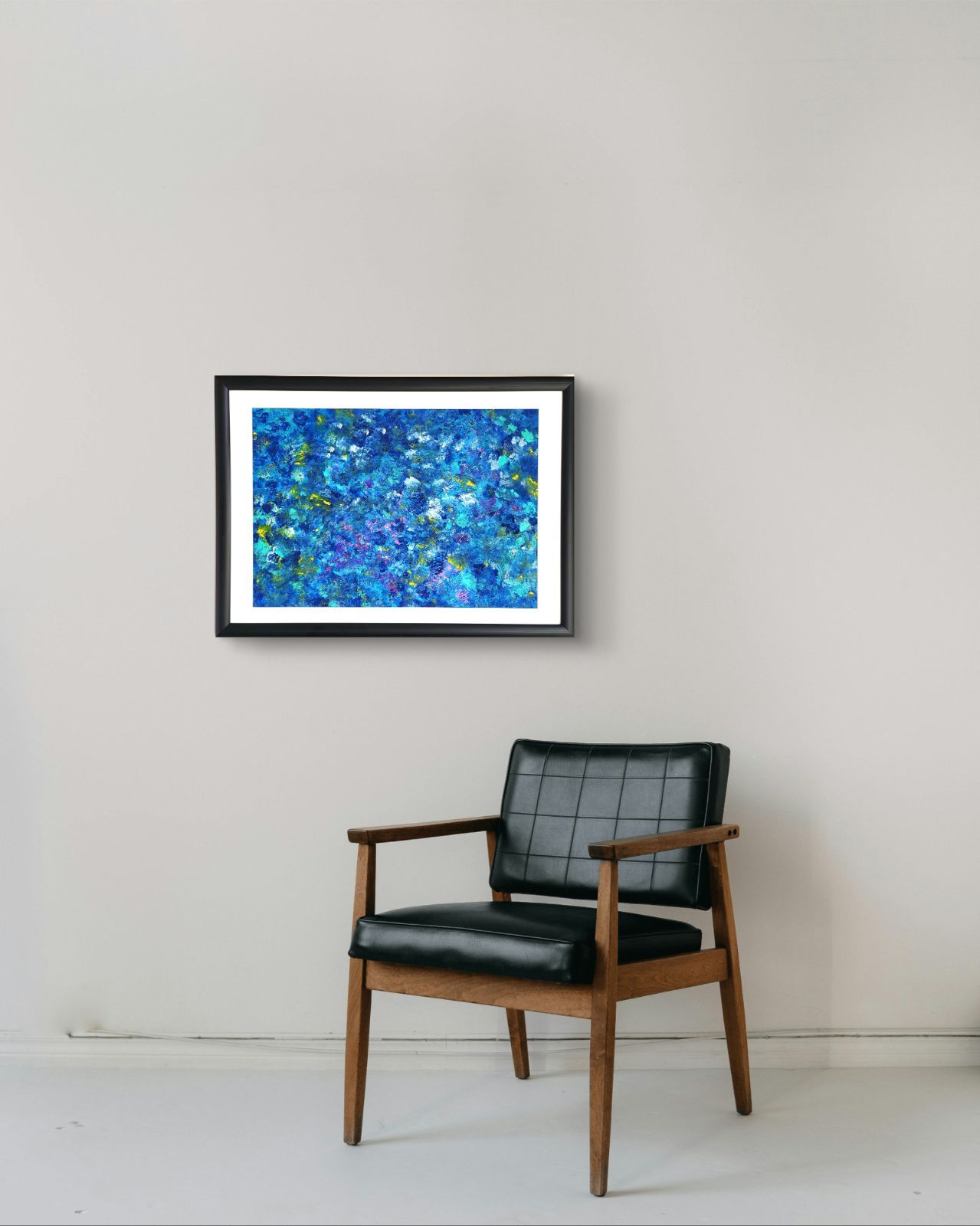 石垣の海に生きた証 / 抽象画 46×63㎝ A2 額縁セット 原画のみ モダン 石垣の海に生きた証 / 抽象画 46×63㎝ A2 額縁セット 原画1点