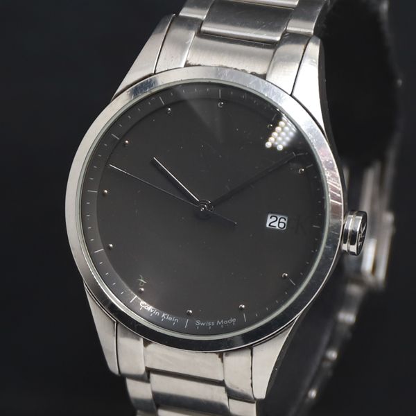 カルバンクライン K2G2G1P4 新品未使用 電池交換済 グレー文字盤 美品 Calvin Klein-カルバン・クライン K2G 271 バッテリー交換