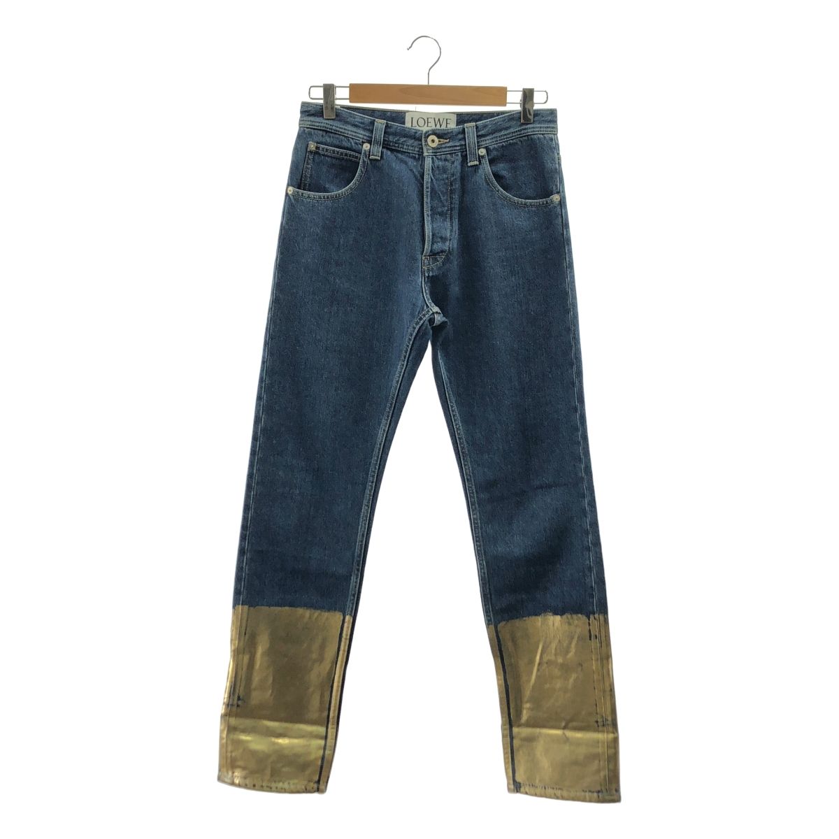 LOEWE / ロエベ | Gold Cuff Fisherman Jeans / ロゴ レザー