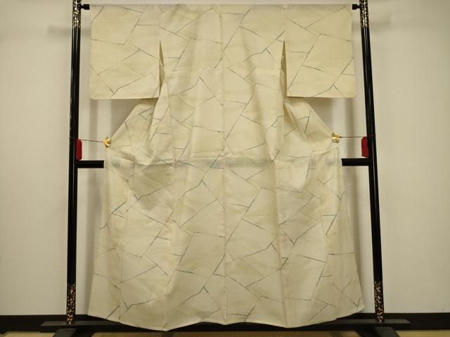 平和屋着物＊夏物 小紋 紗 幾何学文様 AAAZ4639jd 平和屋着物＊夏物