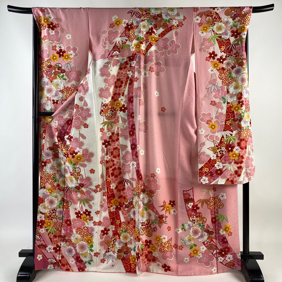 振袖　美品　身丈156cm　裄丈64.5cm　成人式　結婚式　正絹　MM59 振袖 美品 身丈156cm 裄丈64.5cm 成人式 結婚式 正絹 MM59
