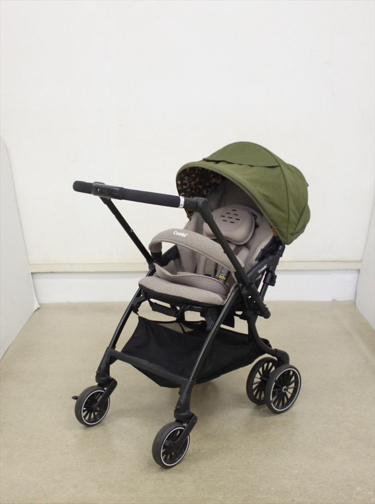 スゴカルSwitch plus エッグショック earth XL フォレストカーキ 17560 コンビ ハイシート53cm 生後1ヶ月～ クリーニング済み C669000