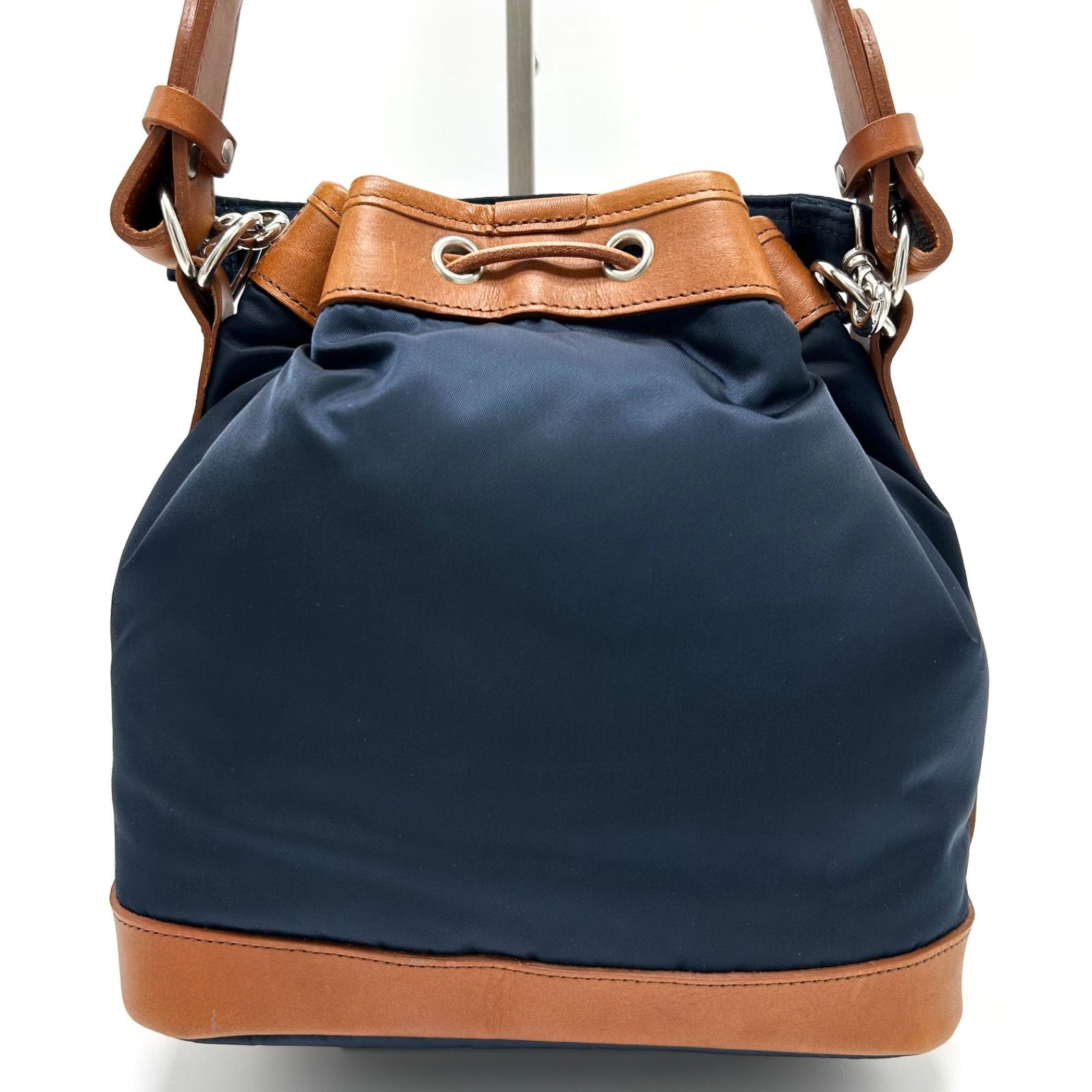 美品　ポーター　ドロー　ストリング　2way ショルダー　バッグ　ハンド　巾着 美品ポータードローストリング2way ショルダーバッグハンド巾着