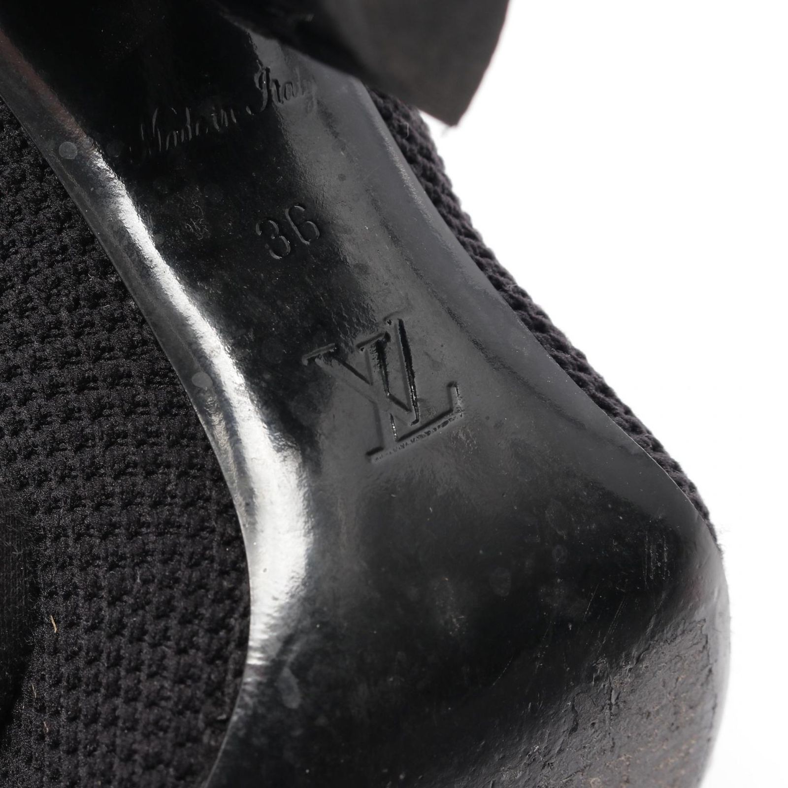 LOUIS VUITTON ルイヴィトン ブーティ 黒 4103425M0070 ルイ・ヴィトン LOUIS VUITTON ブーツ シルエットライン