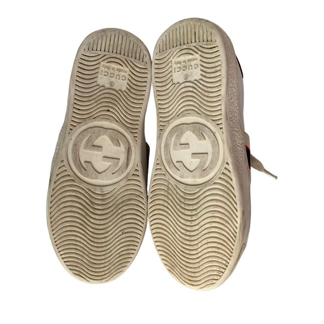 GUCCI グッチ チルドレン キッズ スニーカー レザー 白 ロゴ - メルカリ 