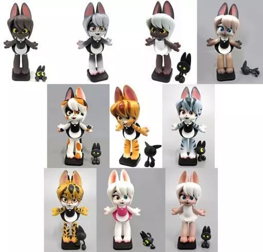 トレーディングフィギュア　全10種セット 「空想生物 純天然メイドキャットシリーズ」 中古】トレーディングフィギュア 全10種セット 「空想生物 純