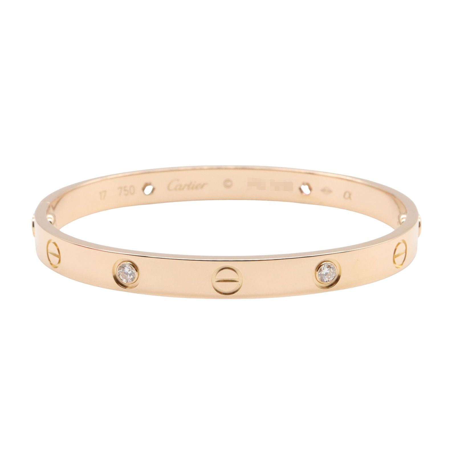 カルティエ CARTIER ブレスレット ラブブレス 4PD 腕回16