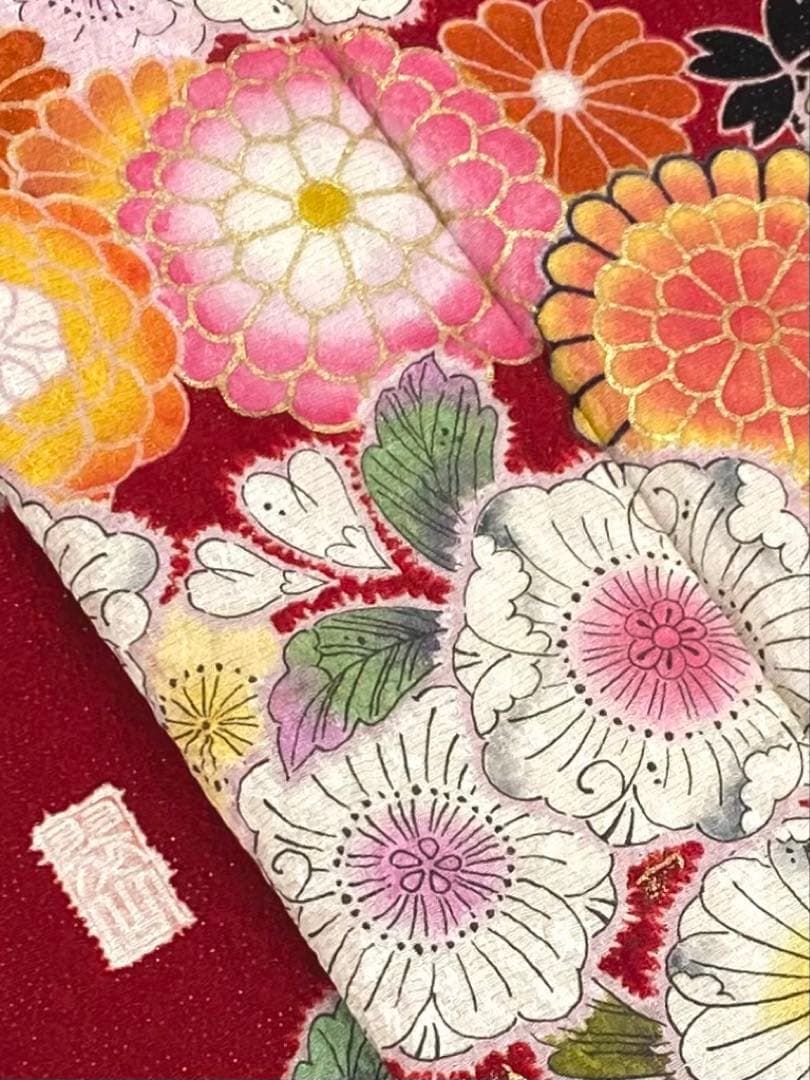 振袖 豪華 桐屋 翠山工房 金通し 金彩 絞り加工 身丈171cm 振袖 桐屋 翠山工房 絞り加工 辻ヶ花 豪華 金通し 金彩 身丈176cm