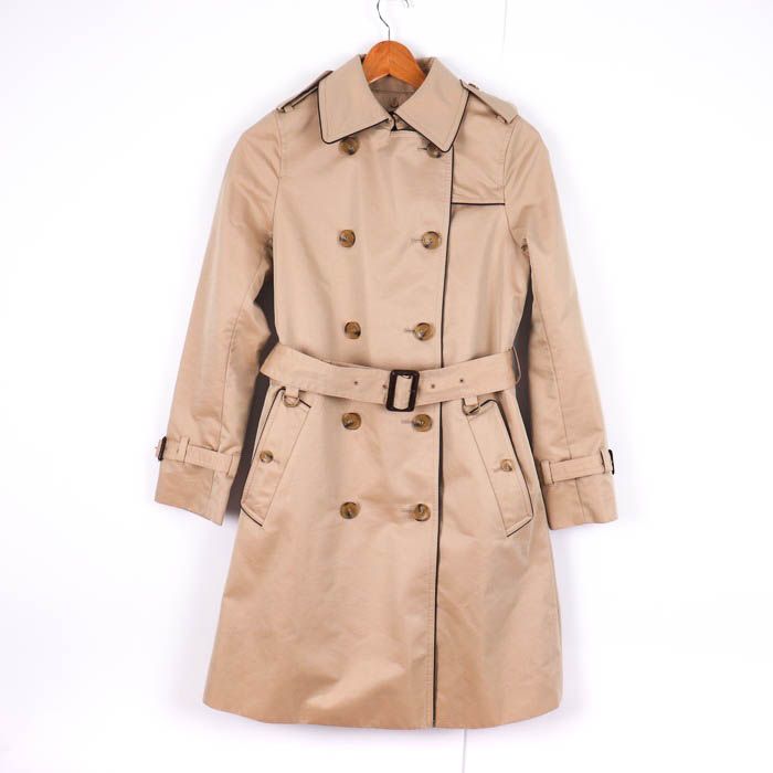 イネド トレンチコート ウール混ライナー付 ロングコート  