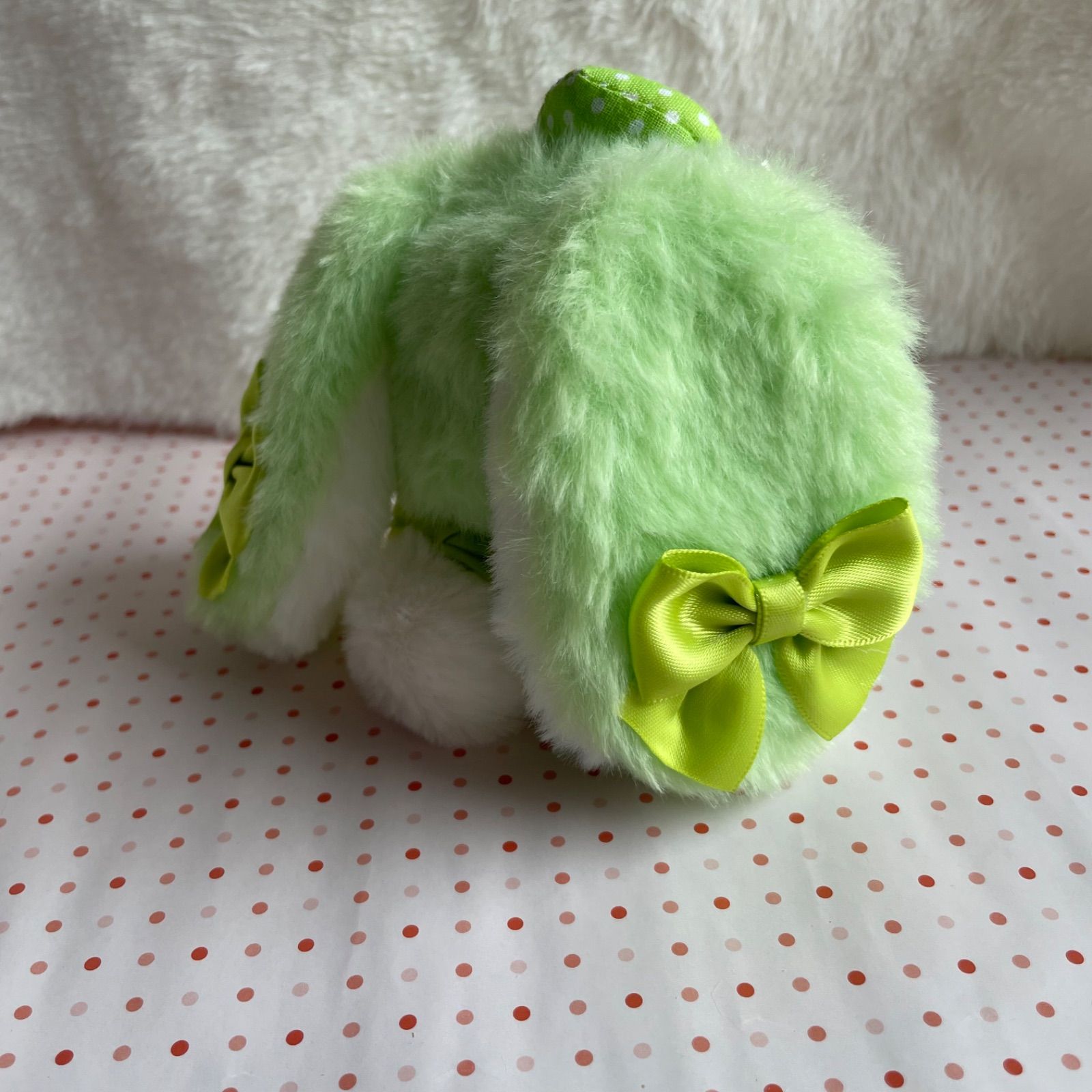 ぬい服 着ぐるみ ちびぐるみ おすわり うさぎ 最新 黄緑 ぬい服