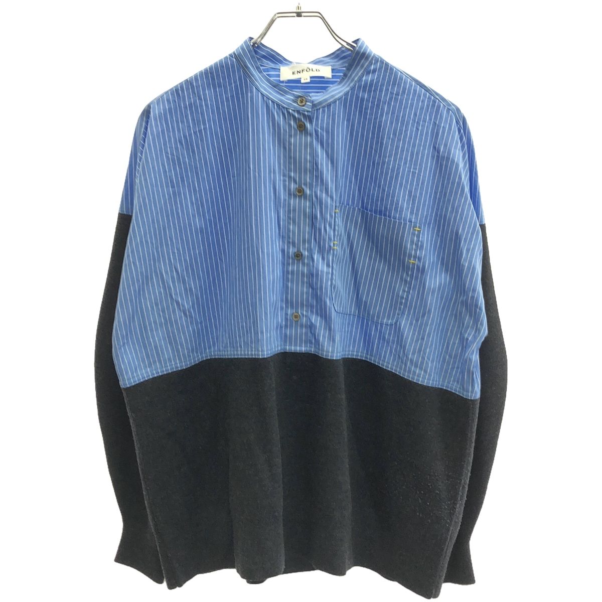 セール，大得価】 エンフォルド ENFOLD ドッキングシャツプルオーバー