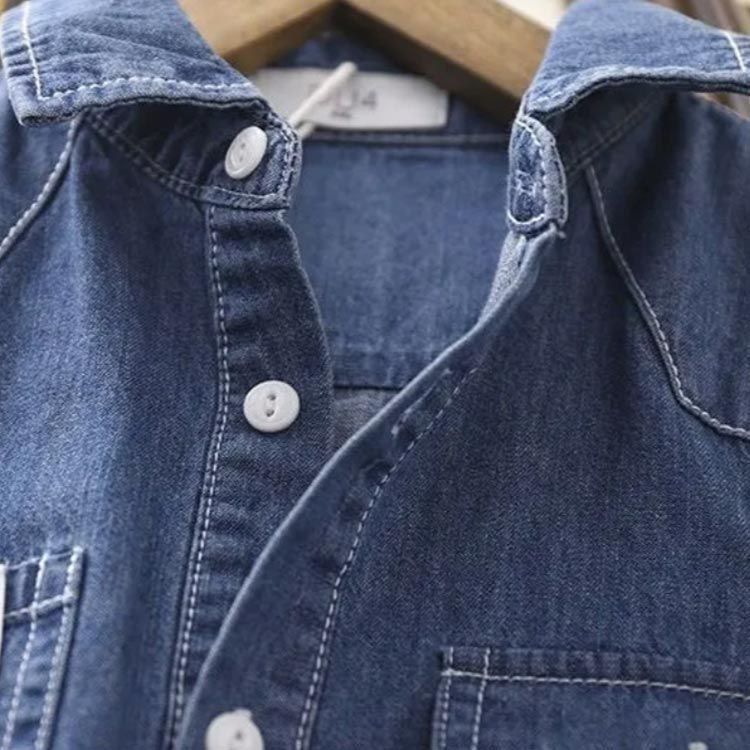興奮 デニムシャツ 男の子 子供服 子ども服 こどもふく カジュアルシャツ キッズ 長袖シャツ デニムトップス デニム 羽織 アウター ジュニア 長袖 通学 通園 お洒落 春物 秋物 韓国風 春 秋 デニム goudoudou6298