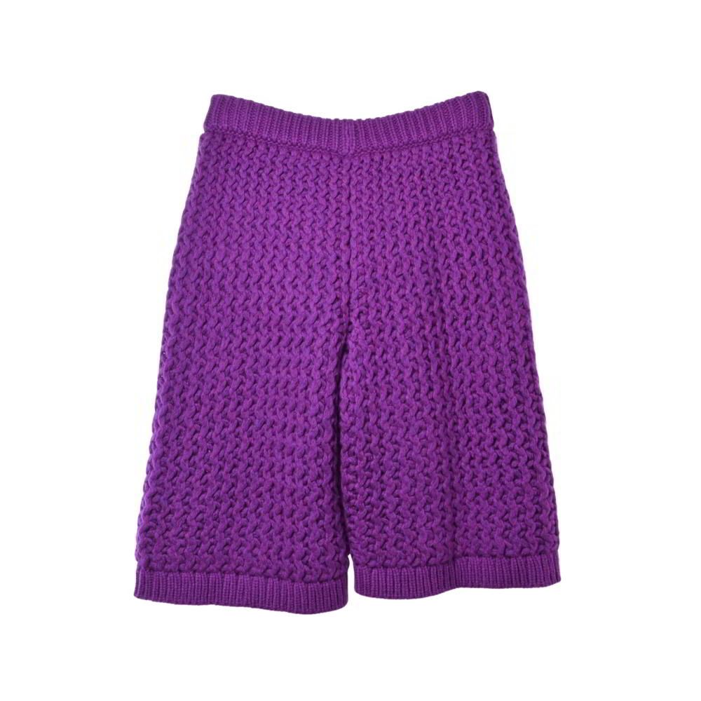 CHANEL 22A P72880 ライナー付き ウール バミューダパンツ