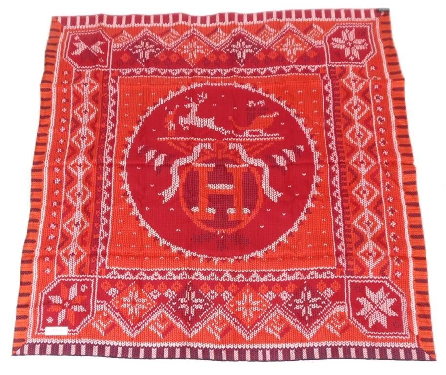 エルメス HERMES スカーフ カレ90 暖炉のそばで 赤 - メルカリ