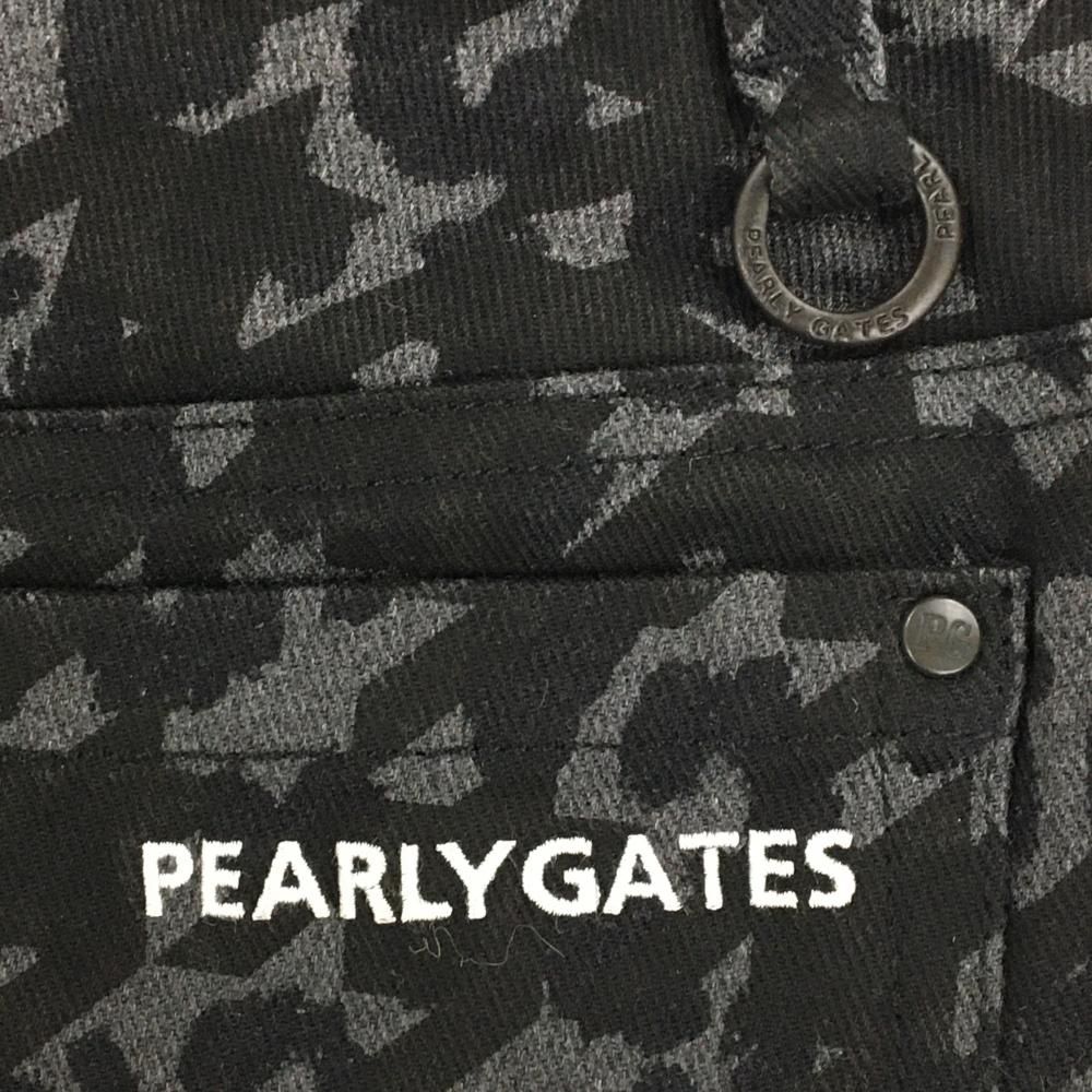 パーリーゲイツ スカート ダークグレー×黒 千鳥柄 レオパード ロゴ白 ストレッチ レディース 0 S ゴルフウェア PEARLY GATES LLC-HASEGAWATOSO_COM