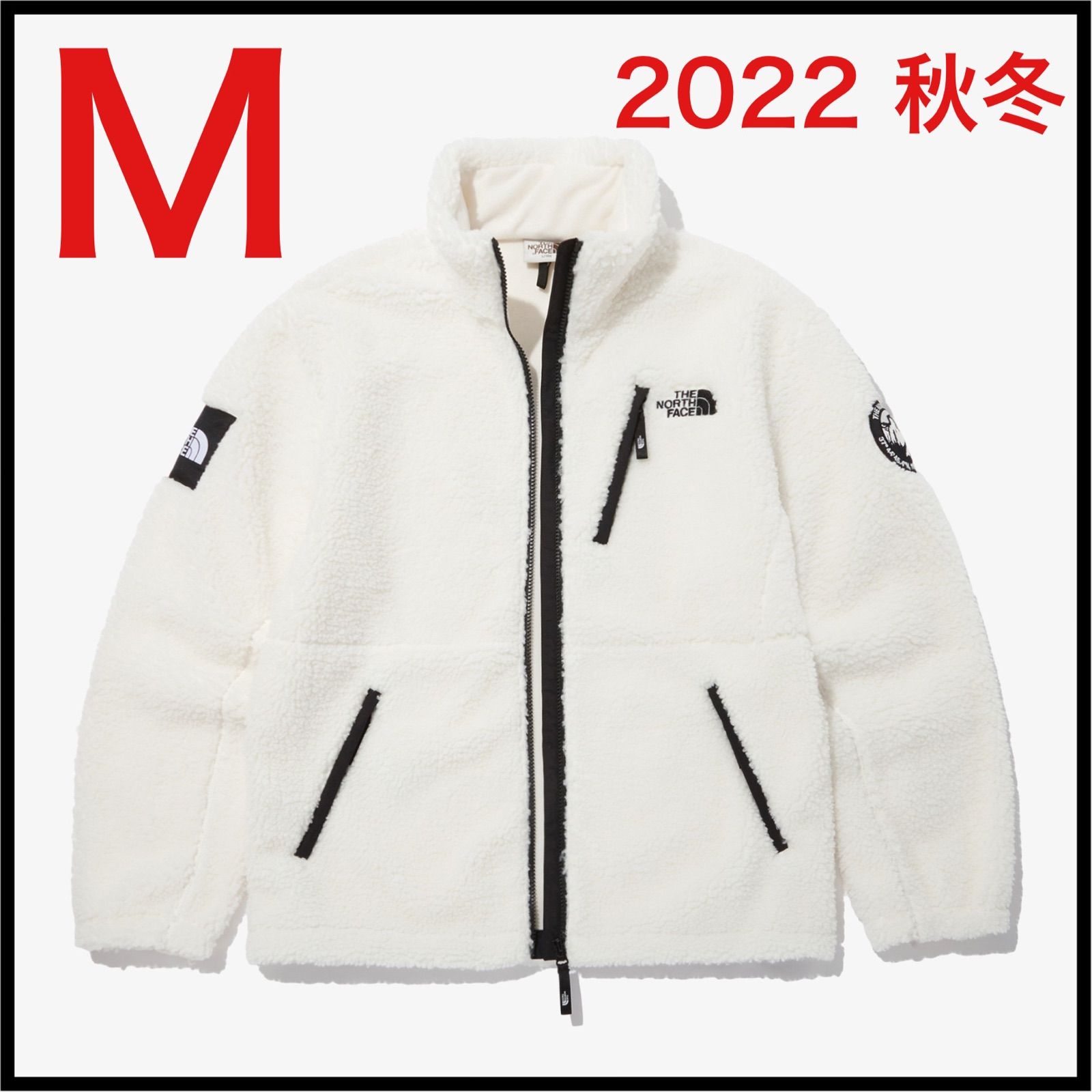 THE NORTH FACE フリースジャケット Mサイズ アイボリー/ブラック 楽天 