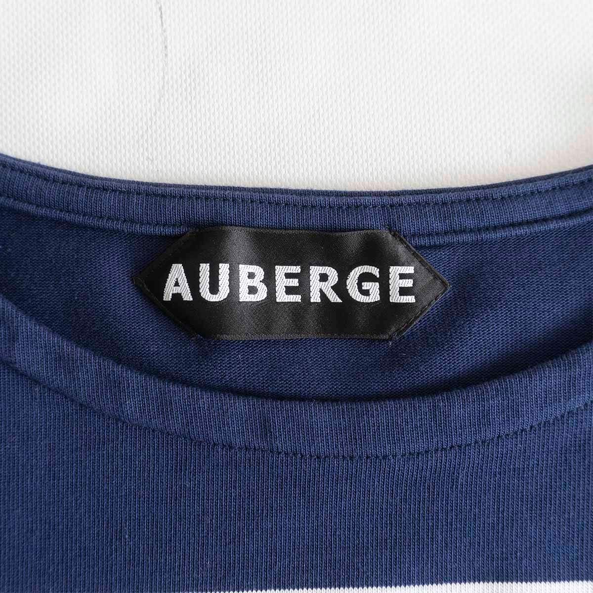 美品】 AUBERGE 【BIG CHARLOTTE white×navy】42 ボーダーカットソー