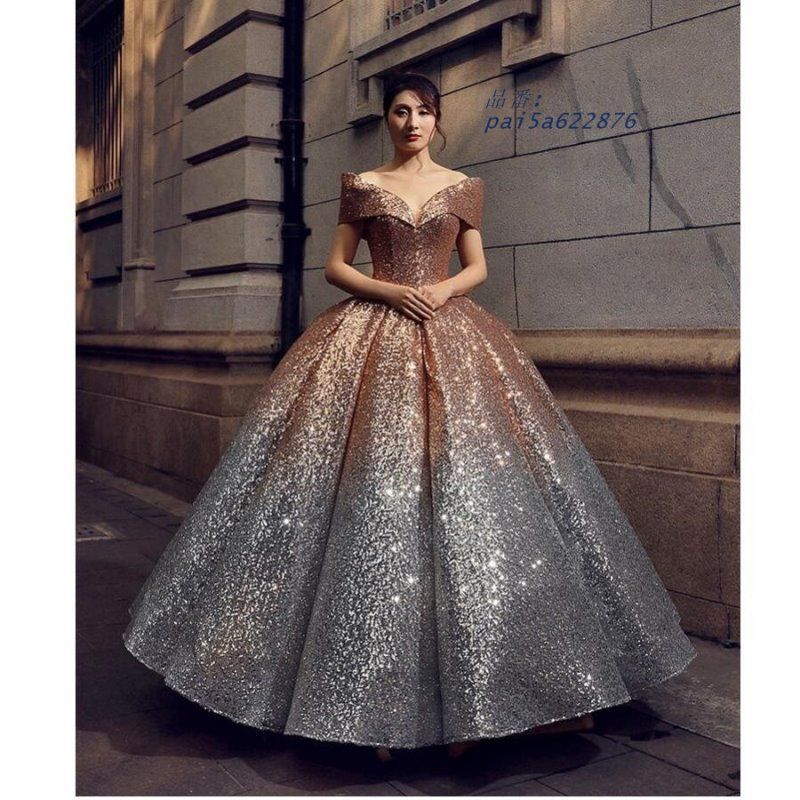 オフショルダー パーティードレス レディース 結婚式ワンピース Aライン ウエディングドレス 結婚式 演奏会 二次会 忘年会 舞台衣装披露宴 ロングドレス pai5a622876