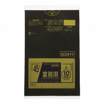 ジャパックス スタンダードポリ袋45L 黒 10枚×60冊 TM47