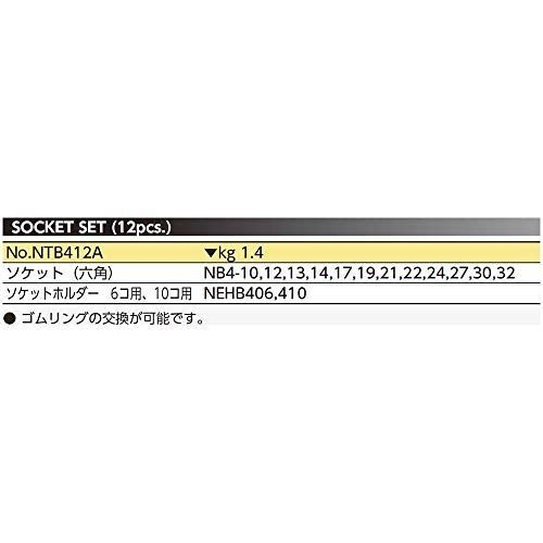 差込角:12.7mm 12個組 京都機械工具(KTC) ネプロス ソケットセット