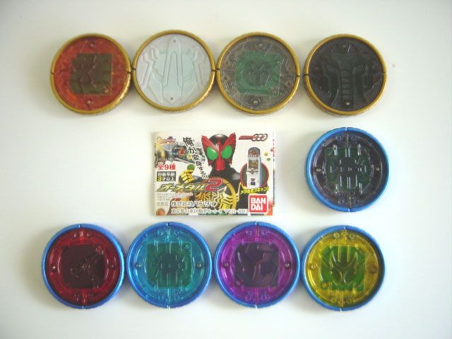 ♯Gke09SB仮面ライダーオーズ000オーメダル2フル9種 ガチャポン