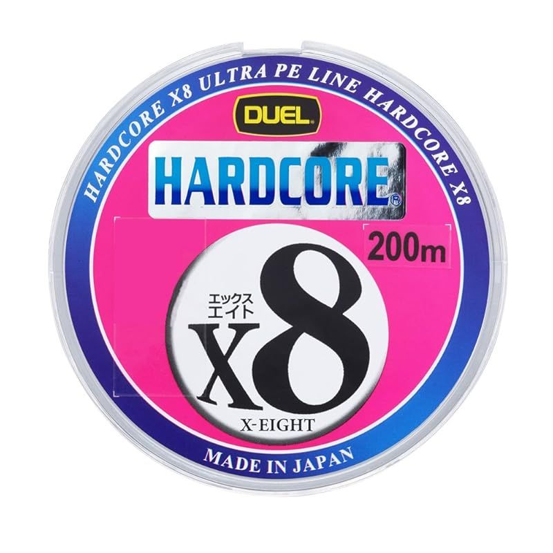 DUEL デュエル HARDCORE ハードコア PEライン 0.6号 HARDCORE X8 200m 0.6号 S シルバー 5m毎ブラックマーキング H3255-S