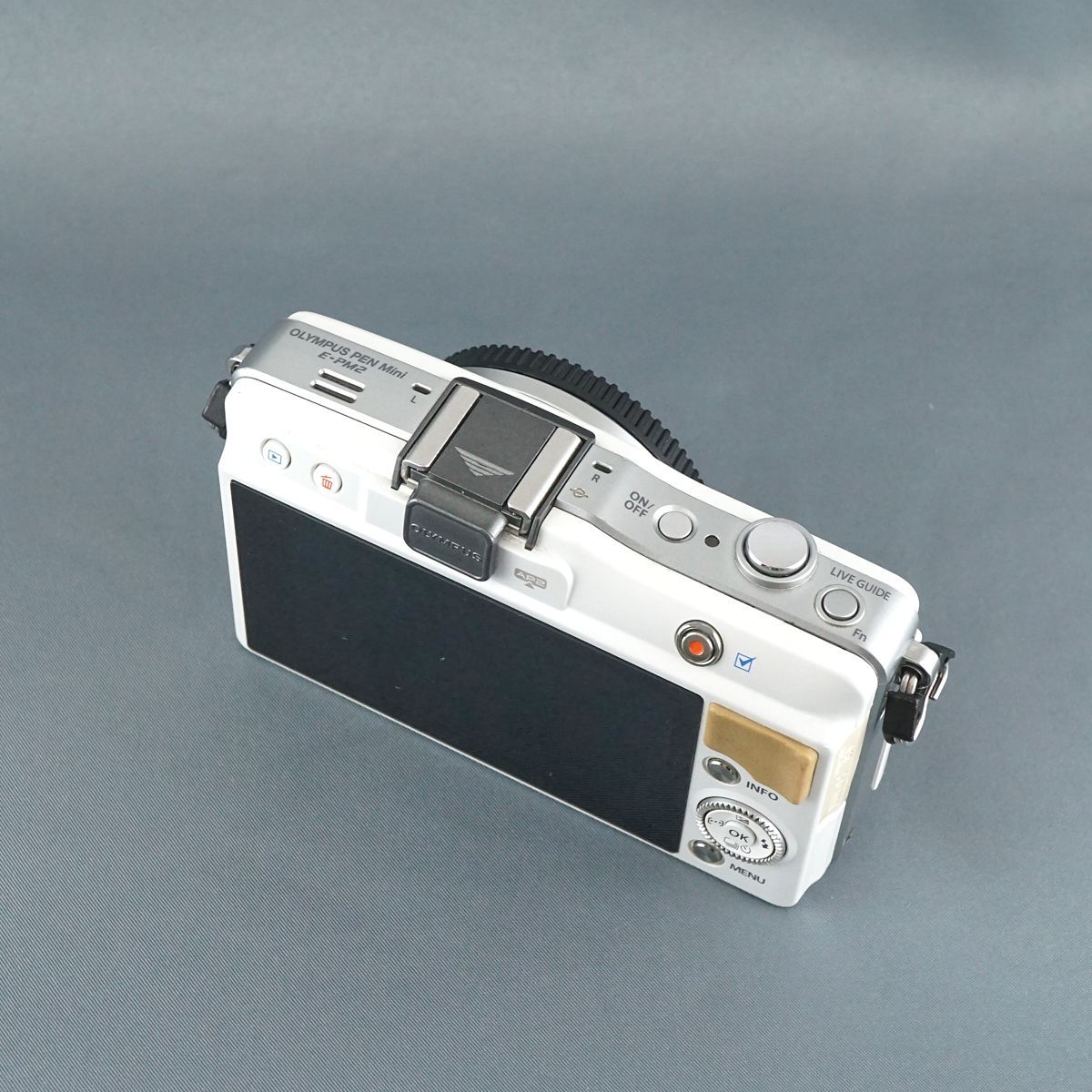 OLYMPUS - OLYMPUS PEN mini E-PM2 ボディ USED品 ミラーレス一眼 本体＋バッテリー マイクロフォーサーズ ホワイト 完動品 中古 CP6407 OLYMPUS PEN mini E-PM2 ボディ USED品 ミラーレス一眼 本体＋