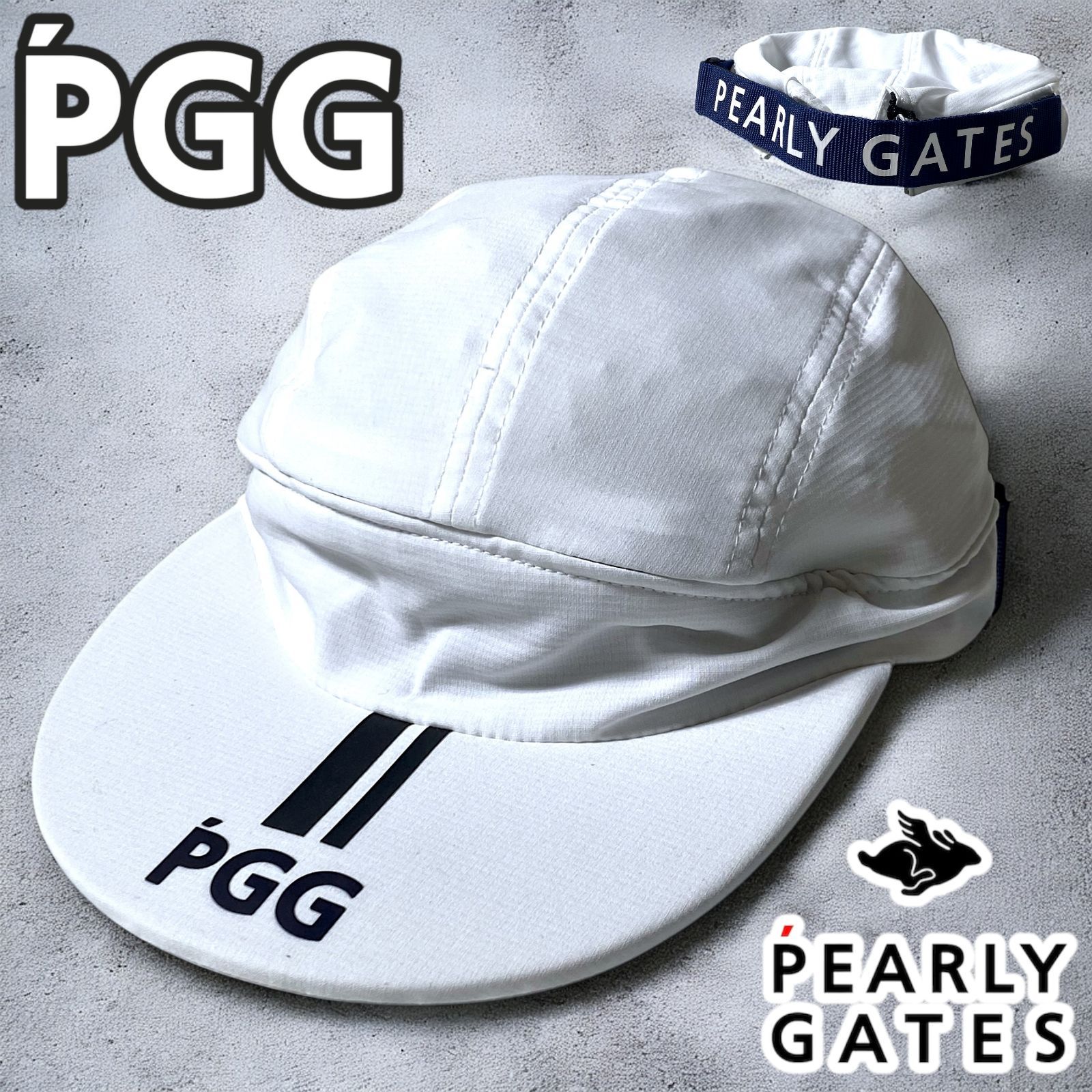 PEARLYGATES/パーリーゲイツ ランダムロゴプリントハット
