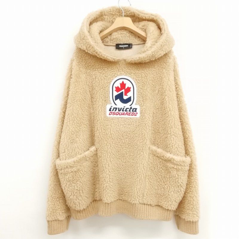 Dsquared2 x Invicta◆Teddy Hoodie ボア パーカー フーディ 注目コラボ！DSQUARED2 x INVICTA テディパーカー TEDDY HOODIE