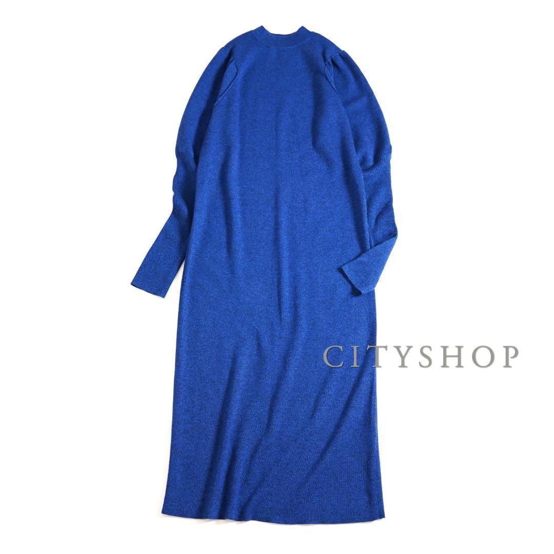 783t* シティショップ ウール ボリュームスリーブドレス ワンピース