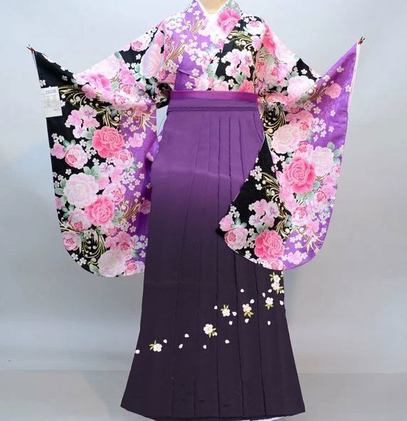 二尺袖 着物 袴フルセット 百花繚乱 刺繍ぼかし袴 NO29338 - メルカリ