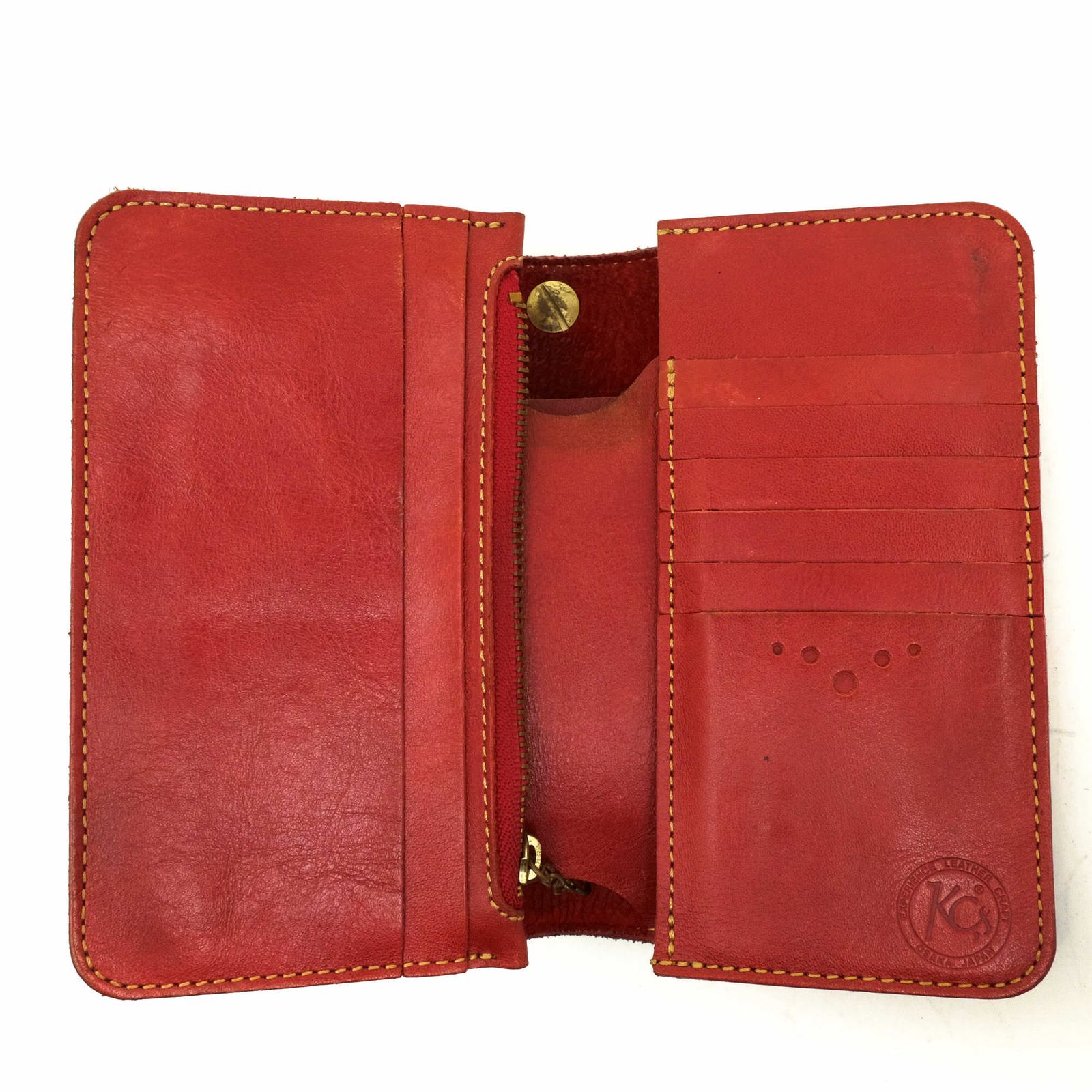 低価格ながら品質の良い KC's 財布 ELEANOR BRASS Leather Wallet