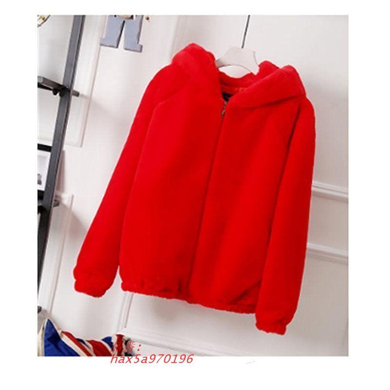 フェイクファー レディースショート丈ロング