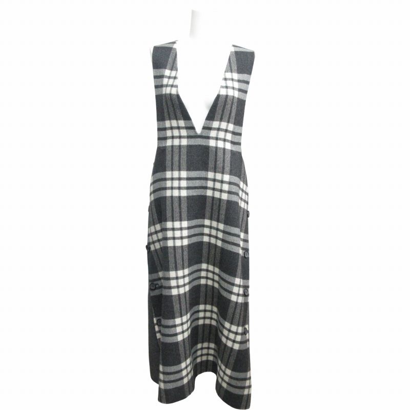 アドーア ADORE 美品 ウールチェックジャンパースカート ワンピース 