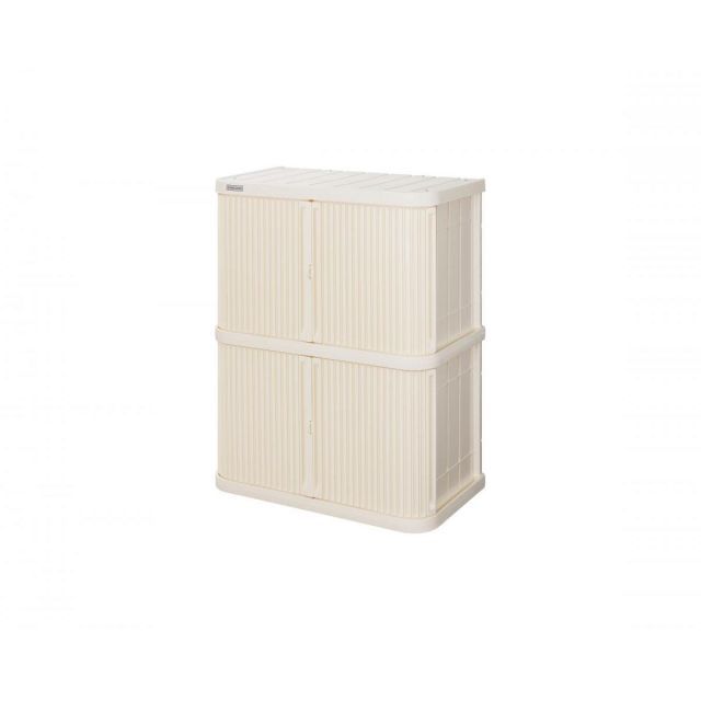 アイリスオーヤマ IRIS OHYAMA ミニロッカー ML-1200PP 屋外 物置 小型 収納 引き戸 シャッター 積み重ね ホワイト