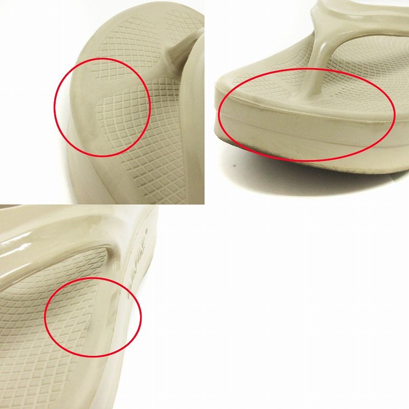 OOFOS ベージュ 厚底ビーチサンダル EU 37 OOFOS＞OOmega サンダル（サンダル）｜OOFOS（ウーフォス）の