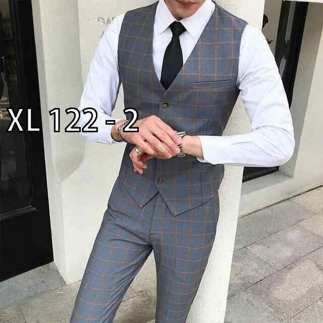 パーソンズフォーメン カジュアルスーツ ネイビー M チェック柄