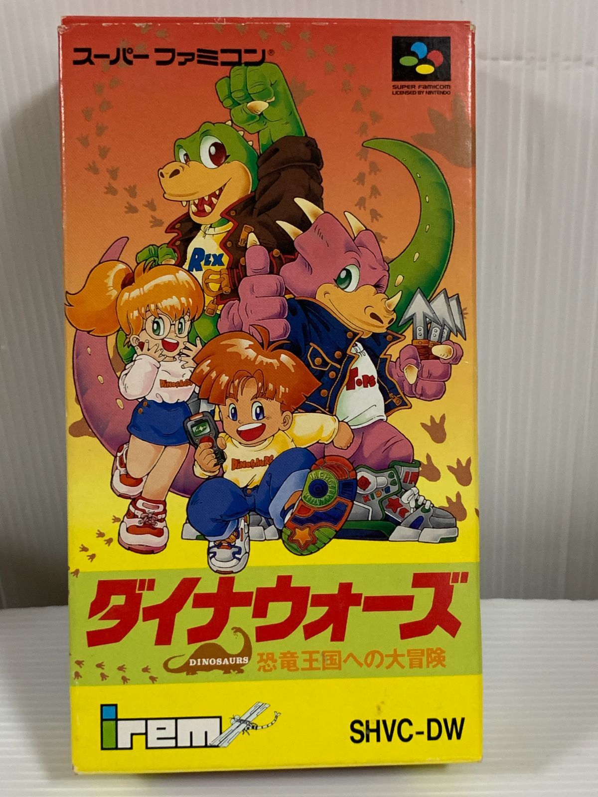 箱説明書付き ダイナウォーズ 恐竜王国への大冒険 スーパーファミコン SUPER FAMICOM SHVC-DW 動作 済み 0224b10