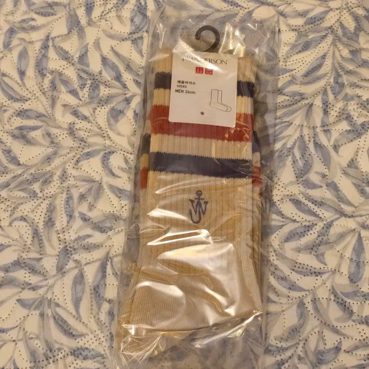 UNIQLO JW Kinloch Anderson キンロックアンダーソン ボーダー ソックス メンズソックス ベージュ