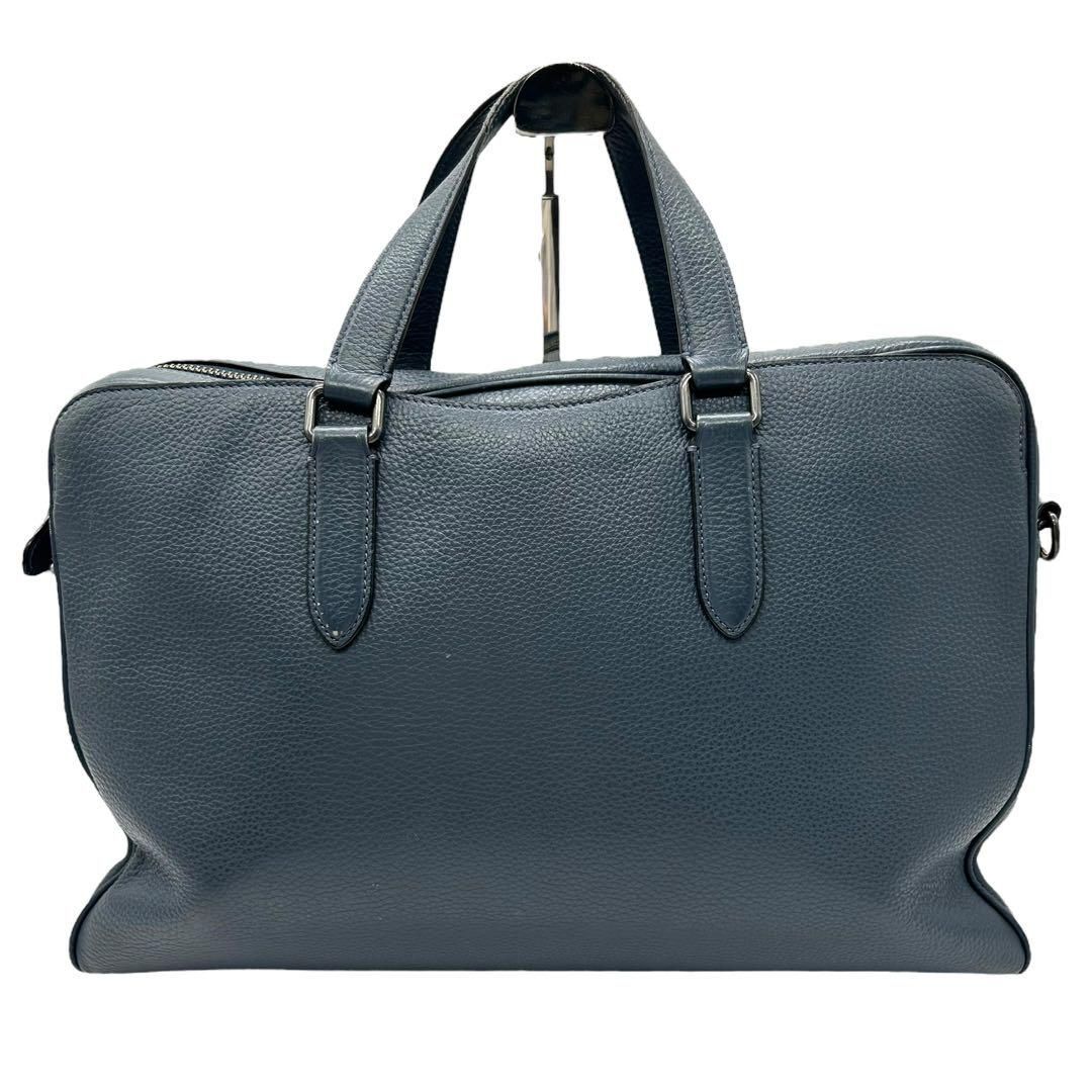 良品 1732 COACH ブリーフケース 2way グラハム レザー ブルー 良品 1732 COACH ブリーフケース 2way グラハム レザー ブルー