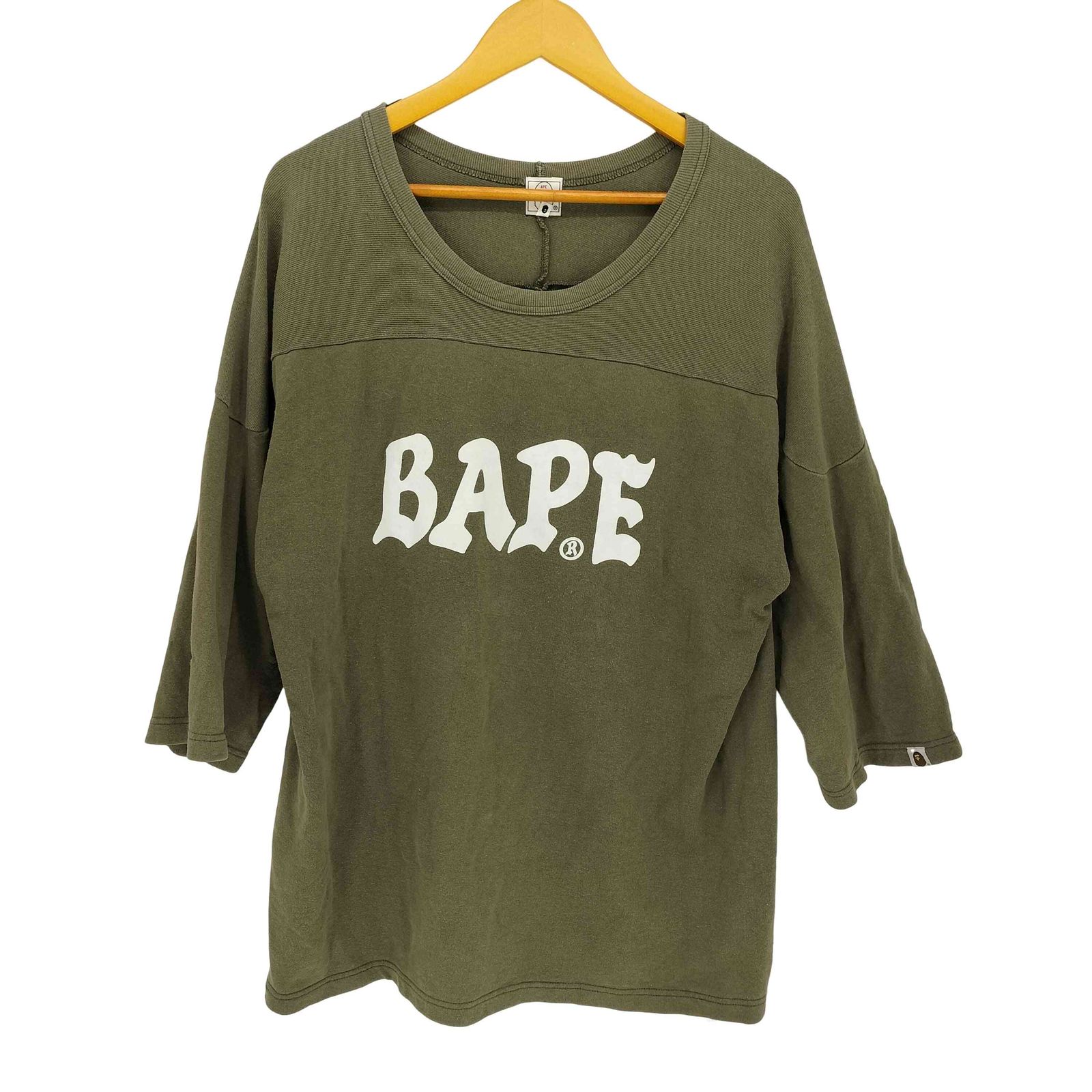 アベイシングエイプ A BATHING APE 90S 初期タグ ロゴプリント 七分袖