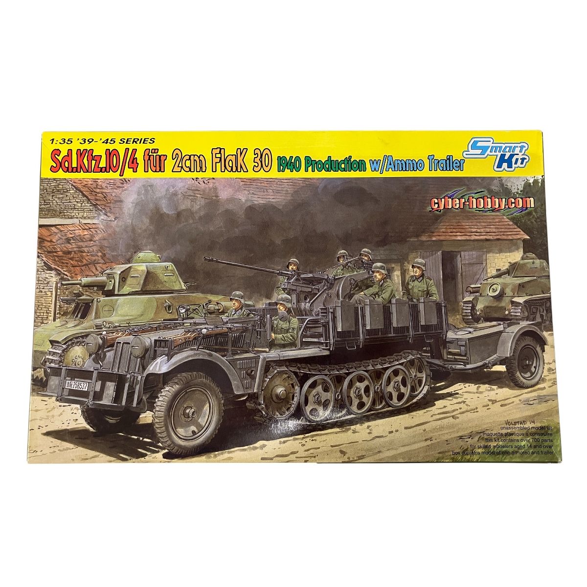 サイバーホビー 1|35 WW.II ドイツ軍 Sd.Kfz.10|4 1tハーフトラック 2cm対空機 未組立品 O9977798