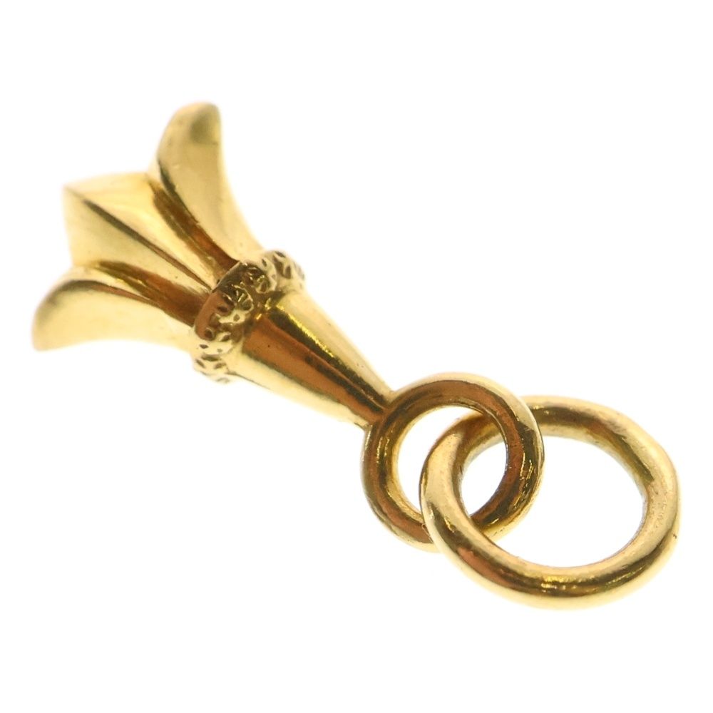 CHROME HEARTS クロムハーツ 22K CHRM CRSTAIL TNY クロステイル タイニーチャーム ネックレストップ ゴールド WWW_COICOM_COM