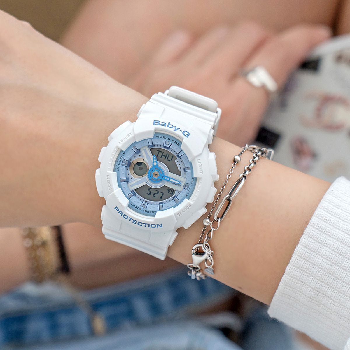 BABY-G ベビージー CASIO カシオ レディース 時計 BA-110XBE-7A ホワイト ブルー BA-110XCP-4A ピンクベージュ  ローズ 腕時計 ボーイズ アナログ デジタル レディス 女性 BA-110BE-7A BA-110CP-4A - メルカリ